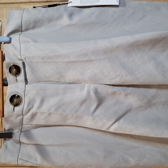 Calvin Klein NWT Khaki Beige Linen Blend Trouser Pants Size 14 - Picture 11 of 12